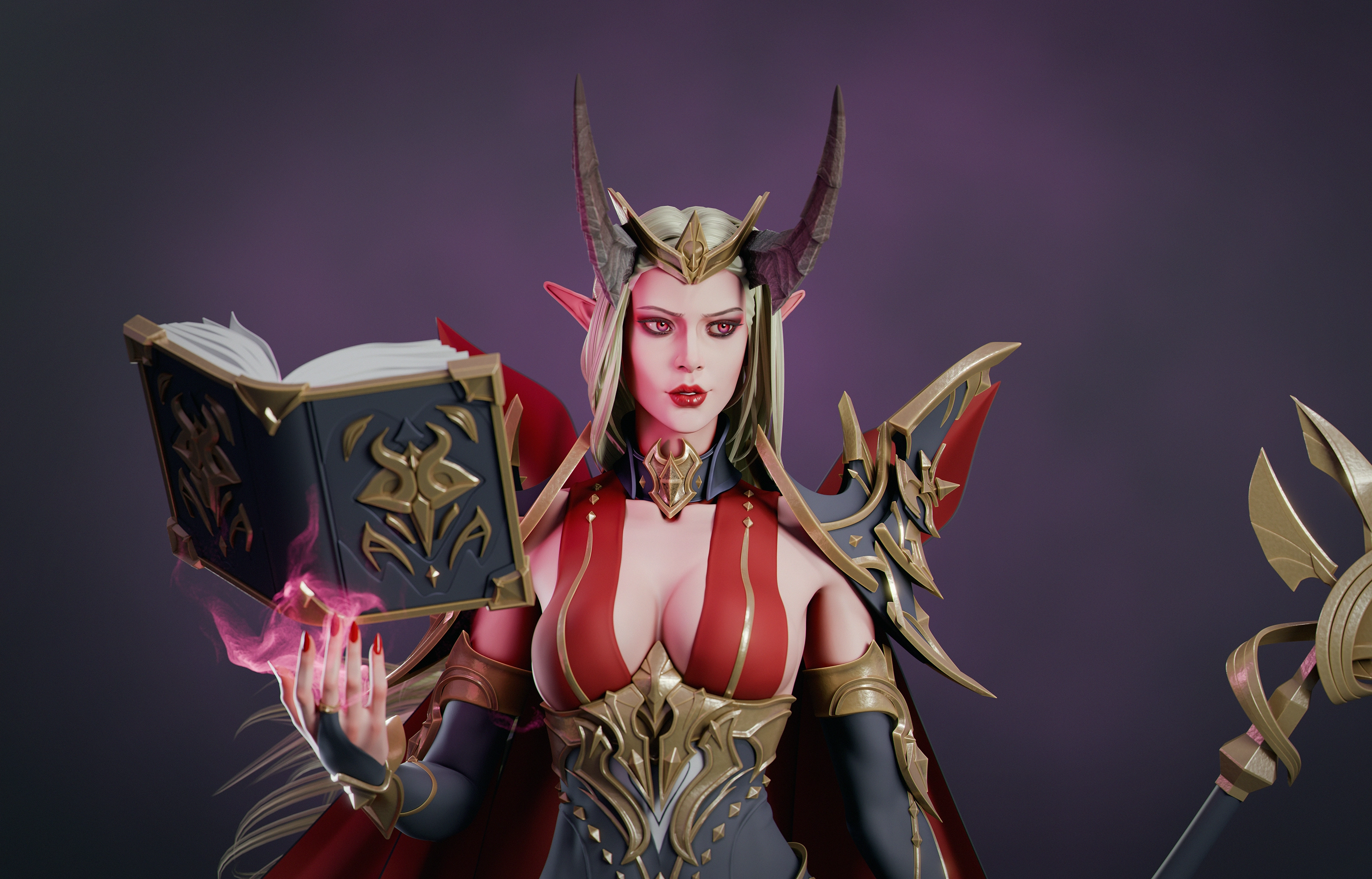 Black magician elf - Study 3D 02