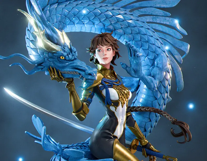 Dragon girl - Study 3D