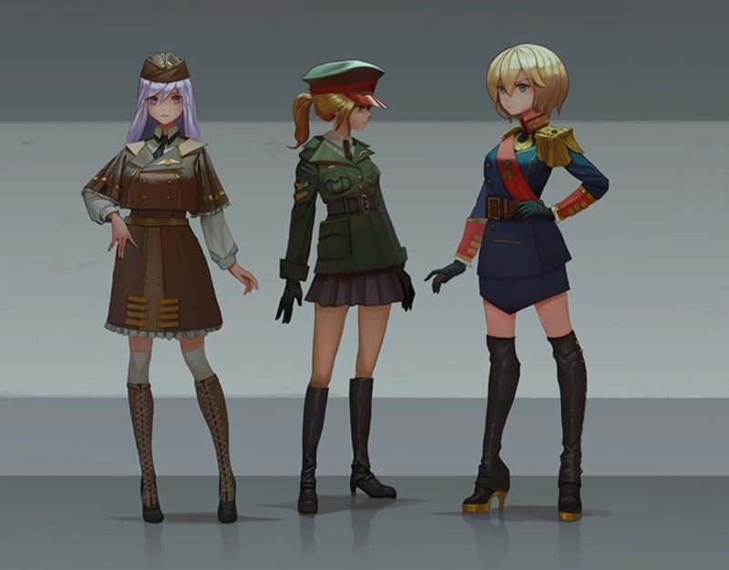 world war witches - concept art design digital art