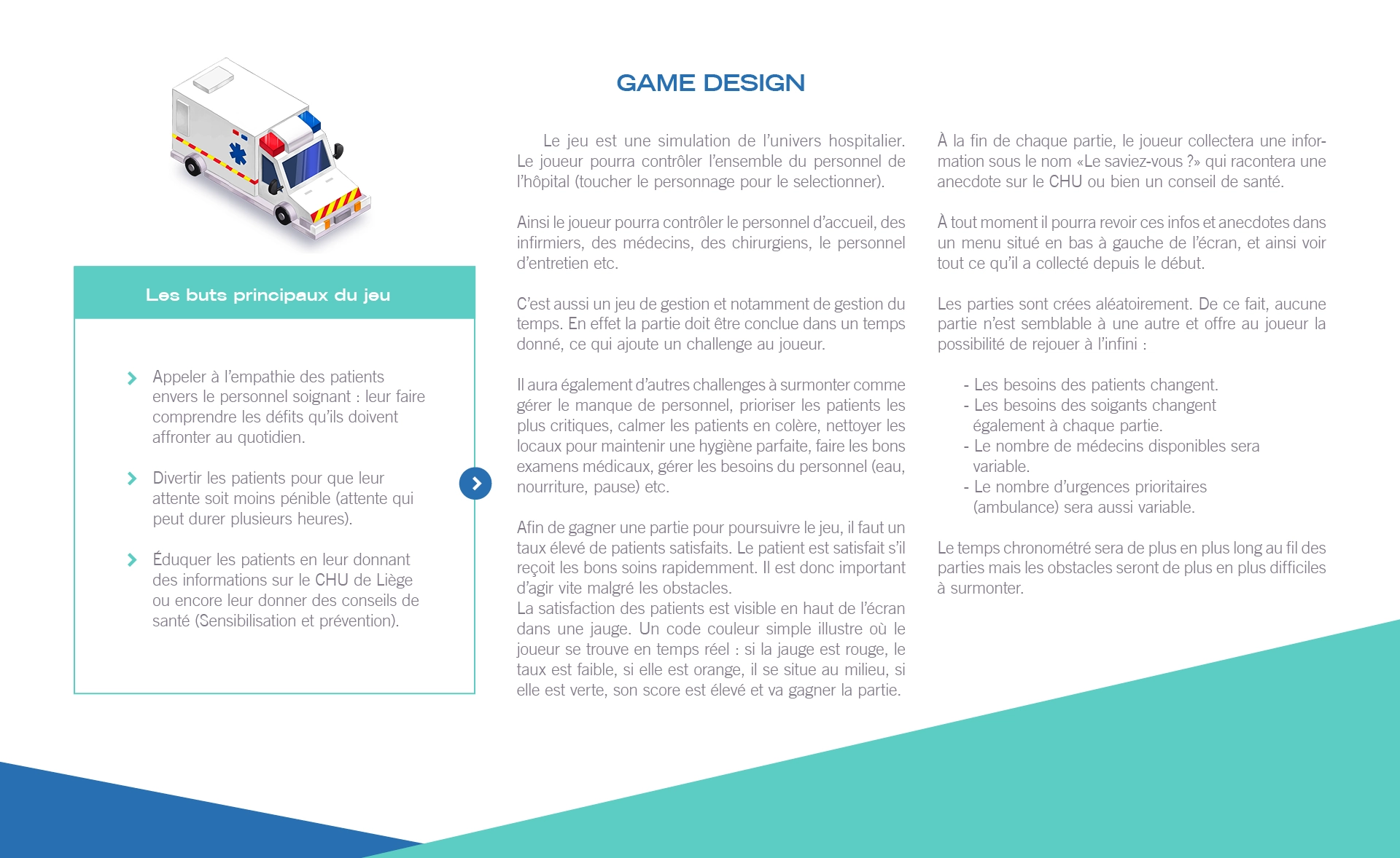 CHU de Liège - Mobile game design