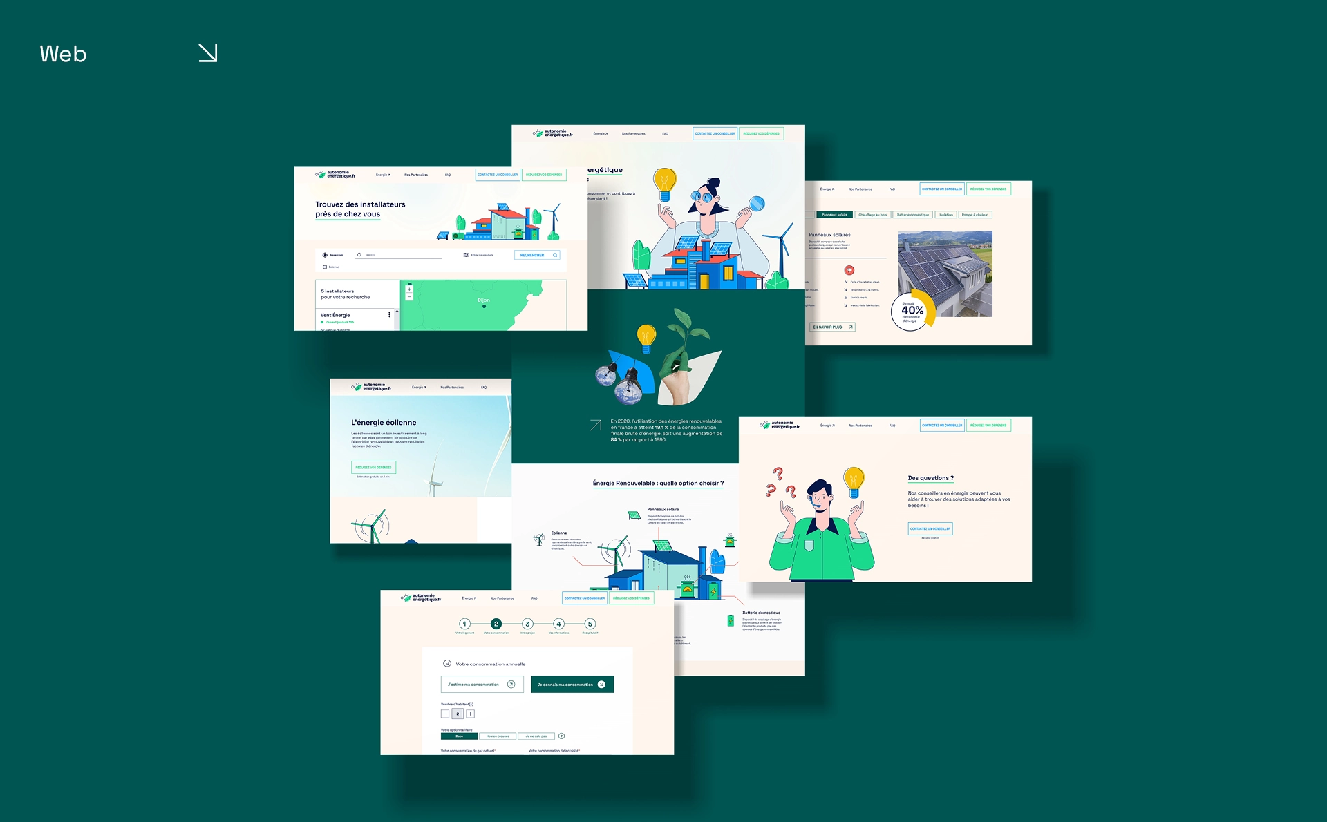 Autonomie énergétique - Visual brand / Website design