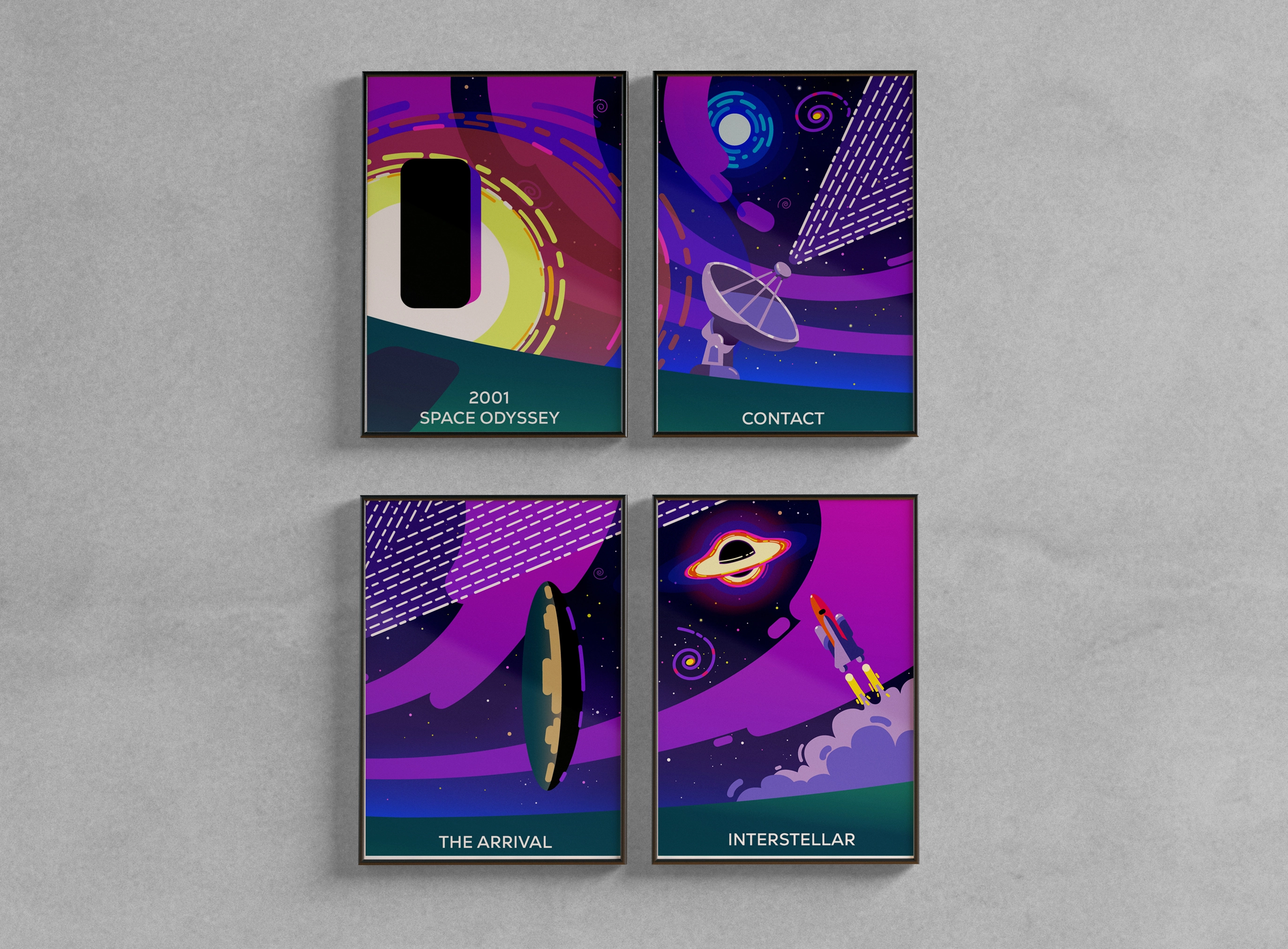 flat design poster