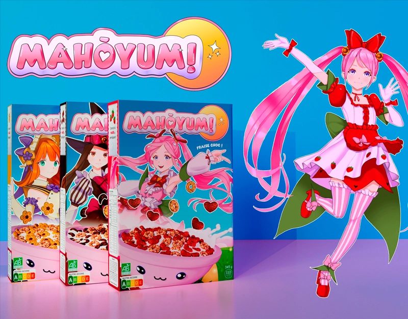 brand visual identity cereals and mobile game