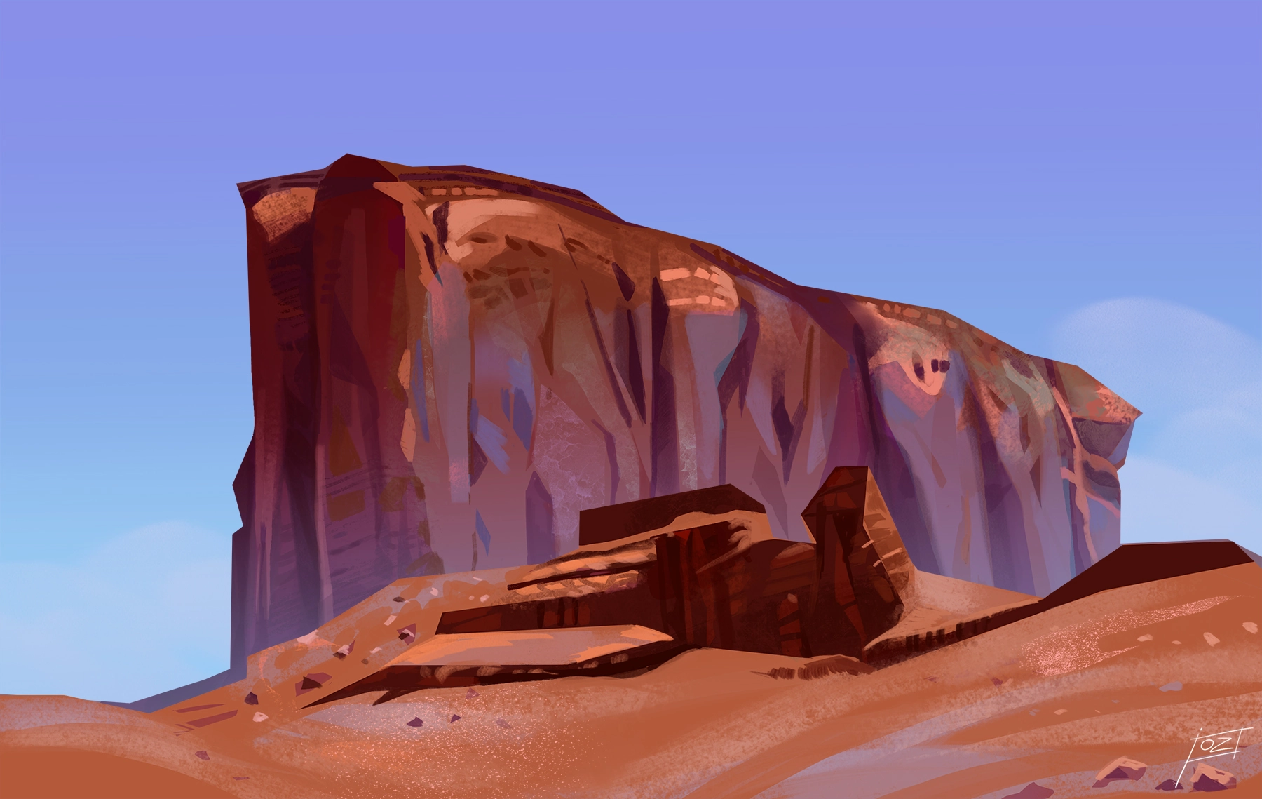 desert roche digital painting