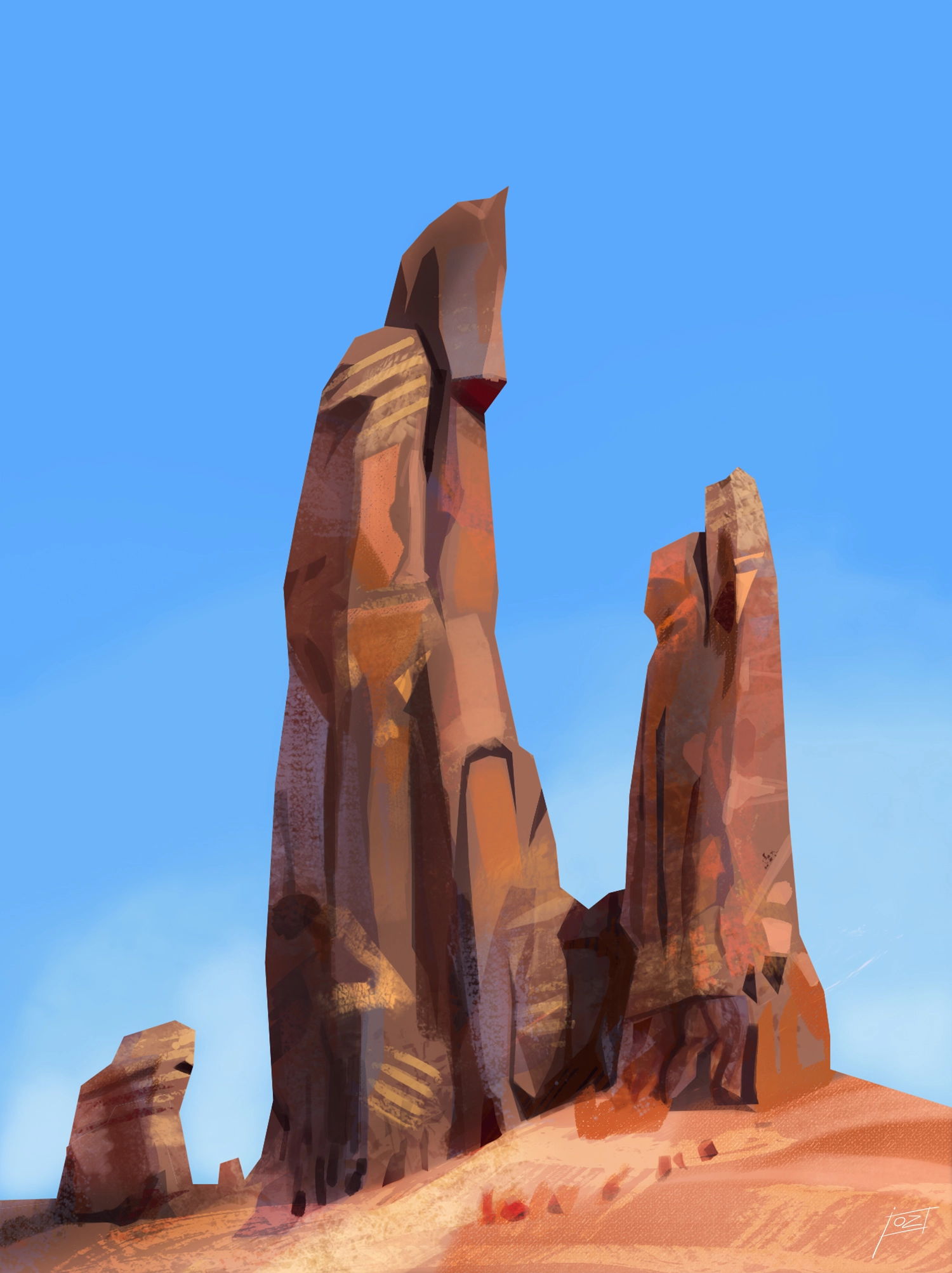 desert roche digital painting