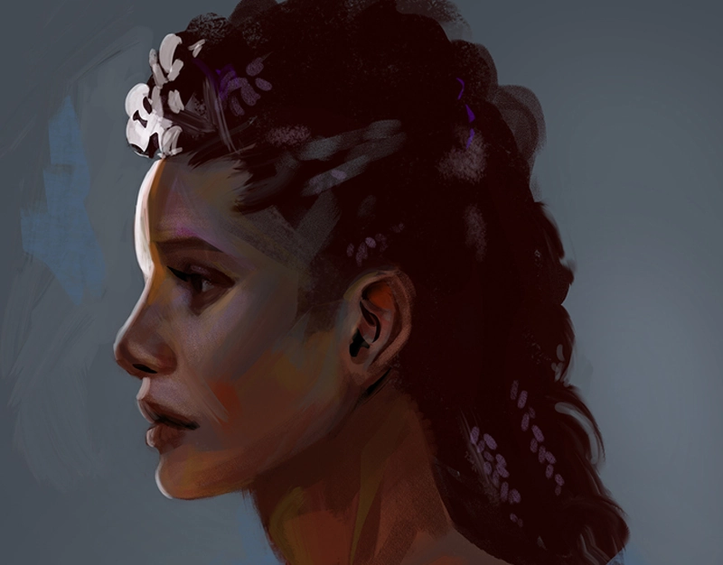Girl portrait speedpainting digital art