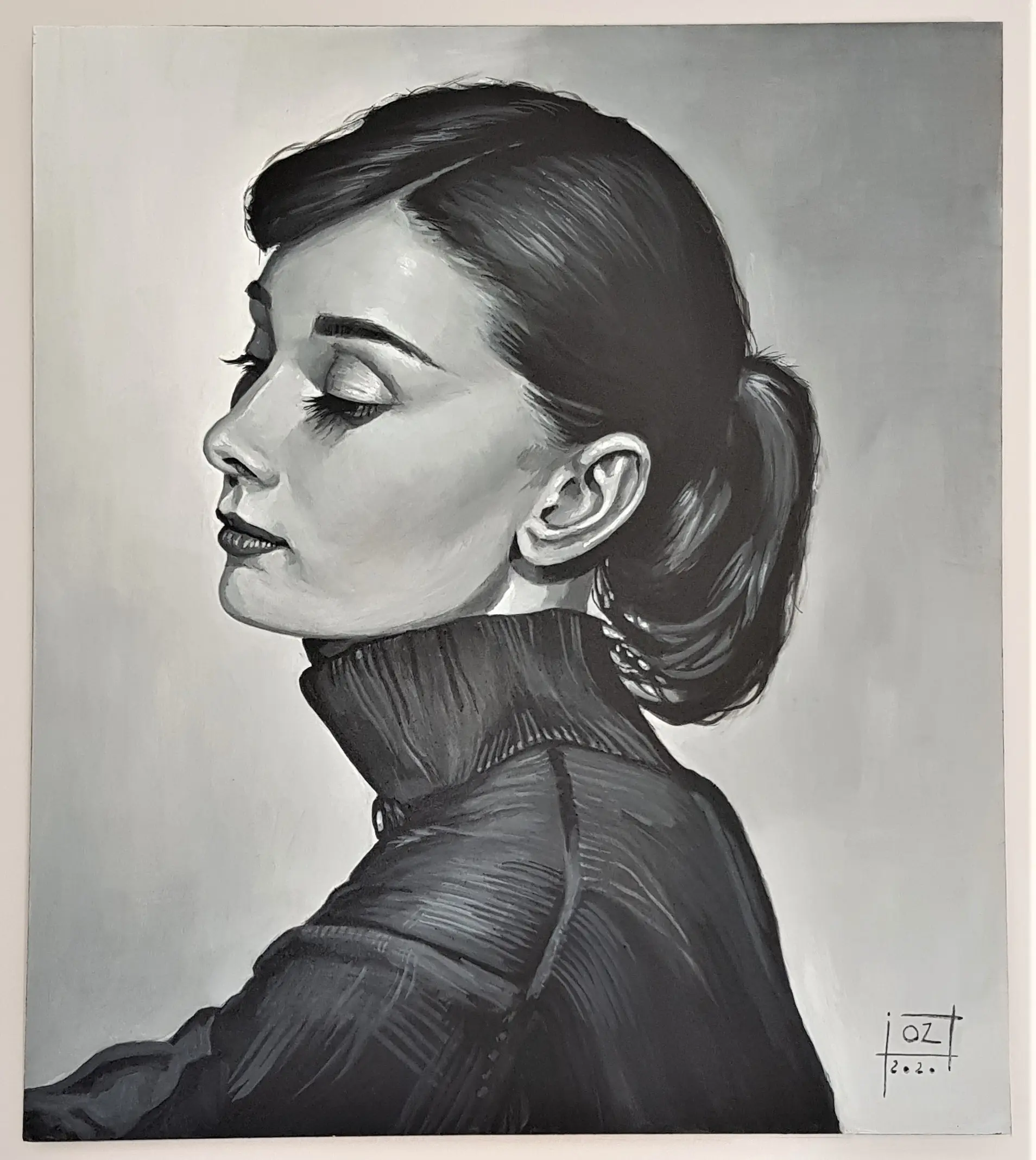 Audrey Hepburn painting